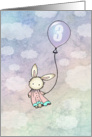 Sweet Bunny Three Year Old Birthday Card -3 year card