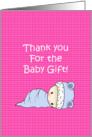 Thank You for the Baby Gift - Cute Baby Card