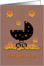 Fall Autumn Baby shower Invitation card