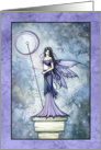 Blank Art Card - Lovely Fairy in Purple and Blue card