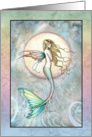 Thank You Card - Mermaid Leaping out of Sea card