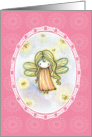 Thinking of You Card - Cute Firefly Fairy card