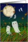 Fun Halloween Card - Ghost Cats - Orange Tabby card