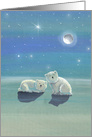 Christmas Card - Cute Polar Bears card