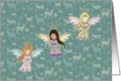 Three Little Angels Christmas Card