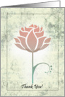 Thank You Card - Modern Rose card