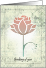 Thinking of You Card - Modern Rose card