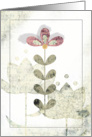 Thank You Card - Modern Flower in Digital collage card
