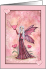 Valentine Card - The Flying Valentine - Fairy Art card