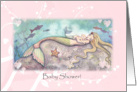 Baby Shower Invitation - Sweet Mother and Baby Mermaids card