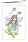 Cute Forget-Me-Not Flower Fairy Blank Card