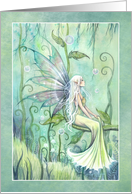 Meditation Green Garden Mystical Fairy by Molly Harrison card