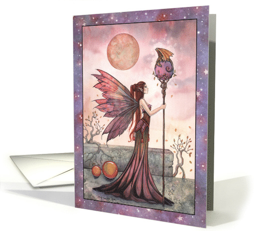 Fairy and Dragon Blank Card Any Occasion by Molly Harrison Art card