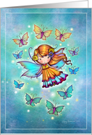 Among Butterflies Fairy Any Occasion Blank card