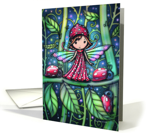 Cute and Whimsical Ladybug Fairy by Molly Harrison card (1738448)