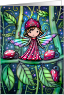 Cute and Whimsical Ladybug Fairy by Molly Harrison card