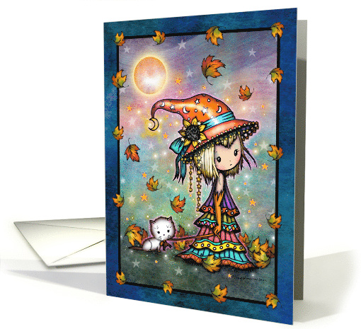 Little Wanderer Halloween Witch with Kitty card (1740936)