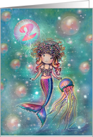 Magical Mermaid 2nd Birthday for Little Girl card