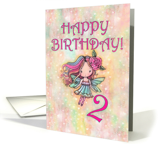 2nd Birthday Girls Fairy in Heart Background card (1928962)