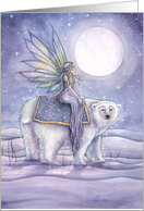 Blank Inside Fairy and Polar Bear card