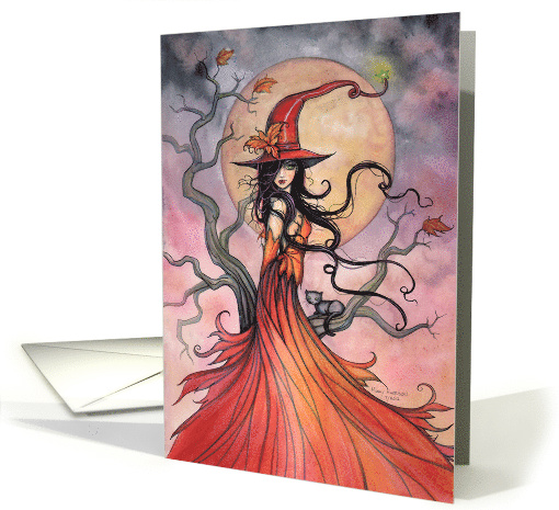Halloween Witch Autumn Magic by Molly Harrison card (1929026)