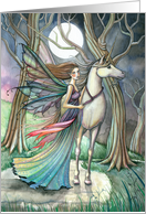 Believe - Lovely Fairy and Unicorn Card by Molly Harrison card