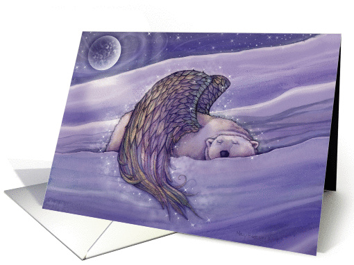 Polar Bear Angel - Christmas Holiday card (852422)