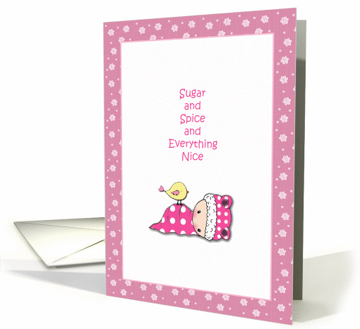 Girl Baby Shower Card - Pink card (853347)