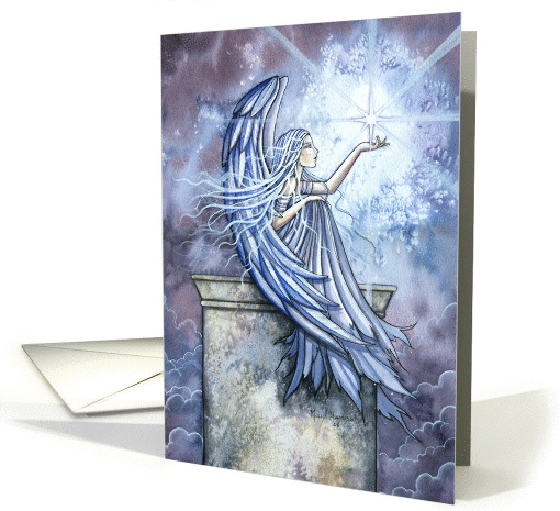Angel with Star Holiday card (853470)