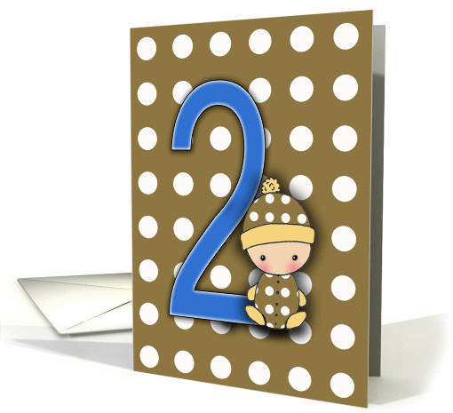 Two Year Old Boy Birthday Card - 2 years old card (854082)