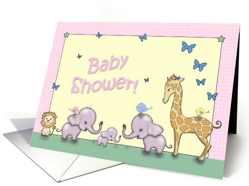 Baby Shower Invitation - Safari Animals card (854604)