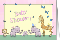 Baby Shower Invitation - Safari Animals card
