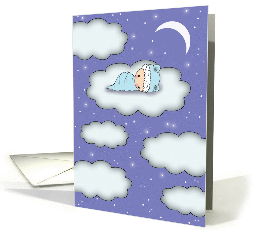 Congratulations - Baby on Cloud - Starry Night card (854621)