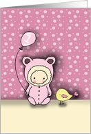 Birthday Card for 1 Year Old Girl - Cute and Whimsical! card