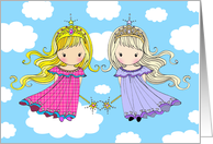 Twins Birthday Card - Twin Girls - Fairy Princess card