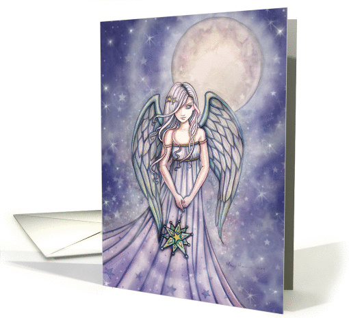 Beautiful Angel with Star Ornament Christmas card (855027)