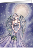 Beautiful Angel with Star Ornament Christmas Card