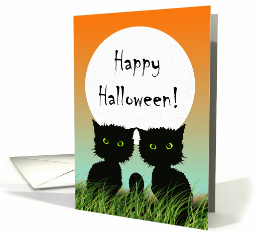 Halloween Black Cat card (855048)