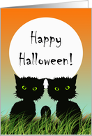 Halloween Black Cat Card