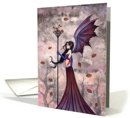 Heart of Autumn - Vampire - Gothic Fairy card (855111)