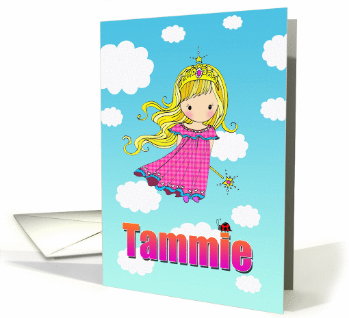 Birthday Card - Tammie Name - Fairy Princess in Clouds card (855298)