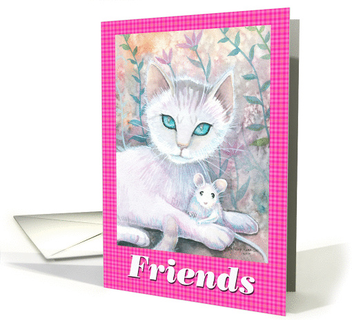 Friendship, Cat and Mouse - Illustrated card (855310)