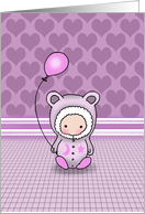 Thank You - Baby Shower - Sweet Baby in Purple card