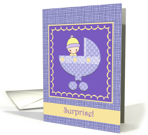 Pregnancy - Expecting Announcement Purple and Yellow card (856887)