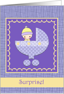 Pregnancy - Expecting Announcement Purple and Yellow card