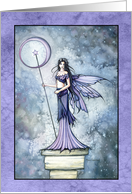 Blank Art Card - Lovely Fairy in Purple and Blue card