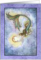 Blank Art Card - Mermaid with Moon card