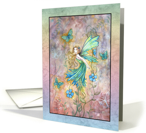 Blank Card, Any Occasion - Fairy and Butterflies card (858178)