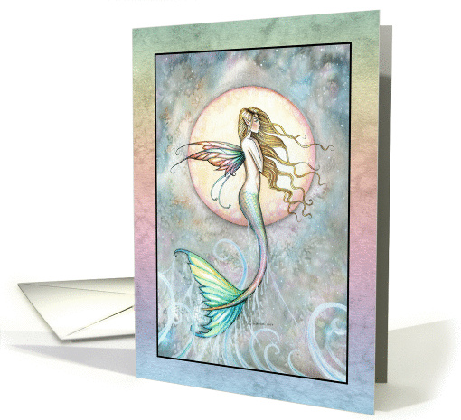Blank card - Mermaid Leaping out of Sea card (858394)