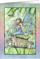 Blank Any Occasion Card - Fairy and Butterflies card